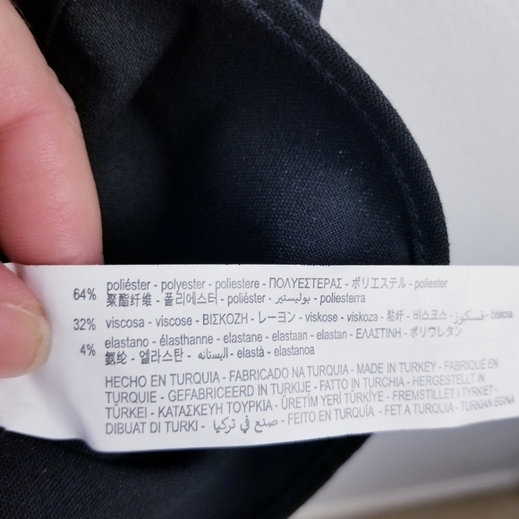 Zara Black Surplice V-Neck Spaghetti Strap Night Out Mini Dress NWT Medium - Picture 11 of 14